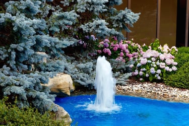 EKPC's interior courtyard includes a fountain.